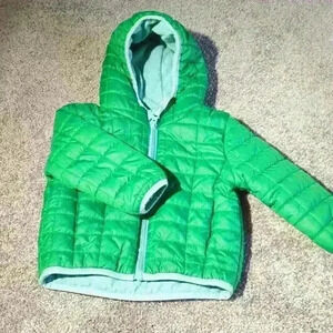 Cat & Jack Green Hooded Puffer Coat
